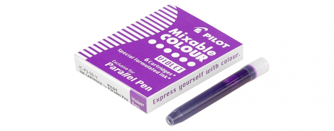 Pilot  IC-P3 Cartucce Inchiostro per Parallel Pen - Viola - Confezione 6 Cartucce