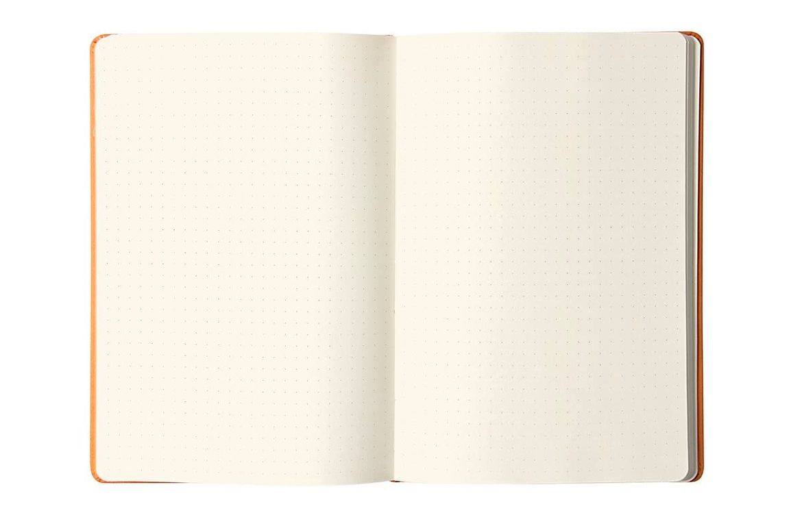 Rhodia Webnotebook - Puntinato - Orange Black Silver - Copertina rigida in similpelle