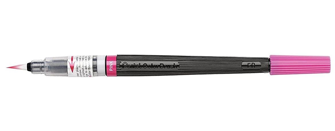 Pentel Color Brush Ricaricabile - Acquerello Pronto All'uso - Rosa