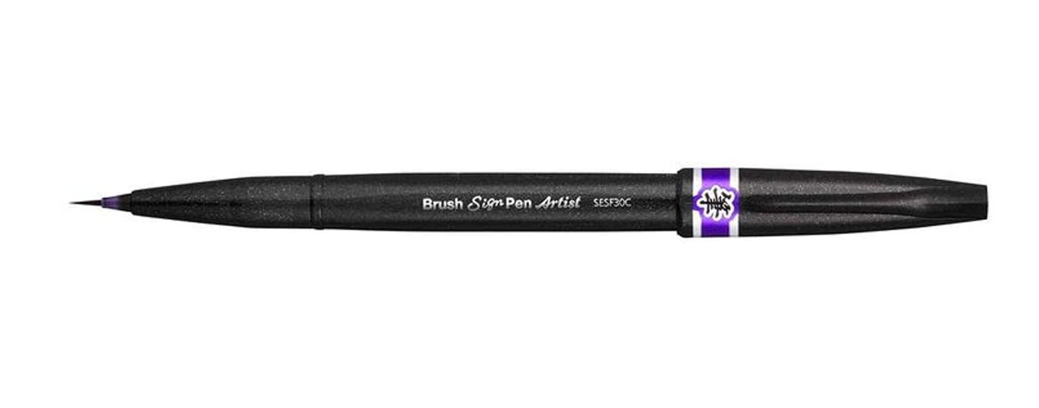 Pentel Brush Sign Pen Artist Pennarello con punta a pennello -  Viola