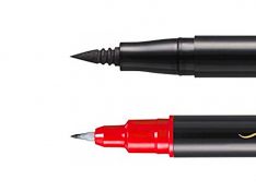 Pentel Fude Pen Doppia Punta - Nero