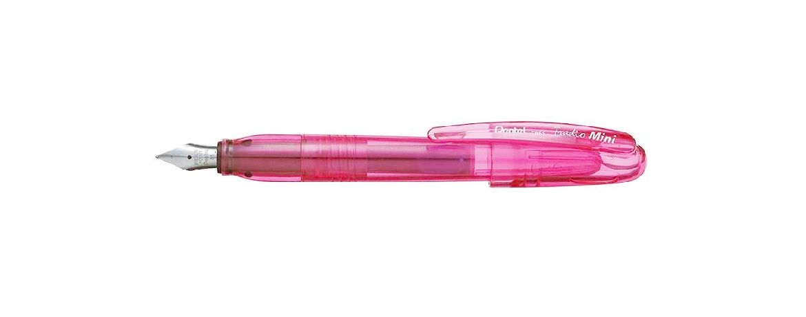 Pentel Tradio Mini Penna Stilografica Fusto Rosa - Inchiostro Blu