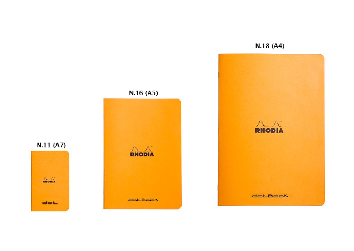 Rhodia Quaderno spillato Classic - Puntinato - Orange Black White - Vendita  su Goldpen.it