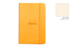Rhodia Webnotebook - Puntinato - Orange Black Silver - Copertina rigida in similpelle