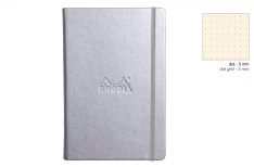 Rhodia Webnotebook - Puntinato - Orange Black Silver - Copertina rigida in similpelle
