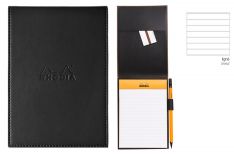 Rhodia Porta Blocco in similpelle con notepad Rigo - Orange Black