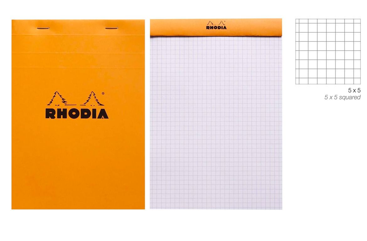 Rhodia Blocco Spillato Orange Giant Pad Quadretto