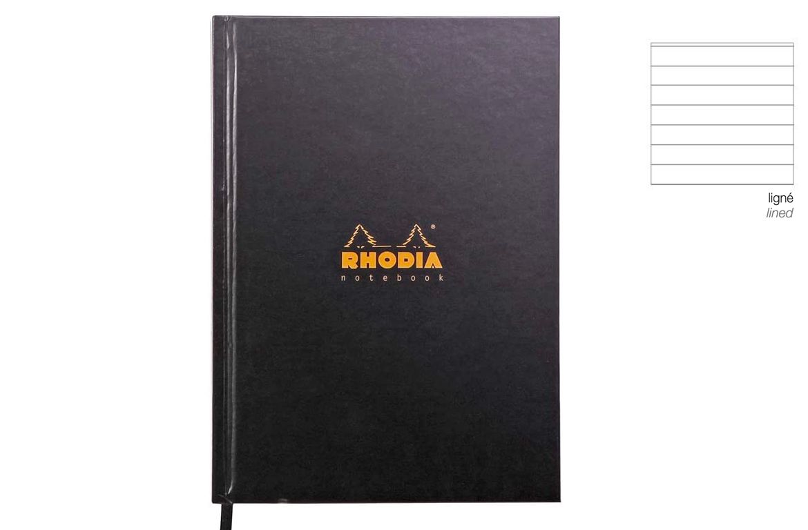 Hardback casebound notebook Quaderno copertina rigida - rigo - Black