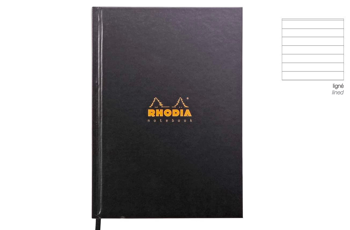 Hardback casebound notebook Quaderno copertina rigida - rigo - Blac -  Vendita online su Goldpen.it