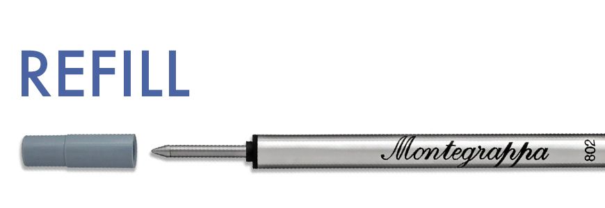 Montegrappa refill ricambio inchiostro penna a sfera punta M nero blu IA00BMTC 