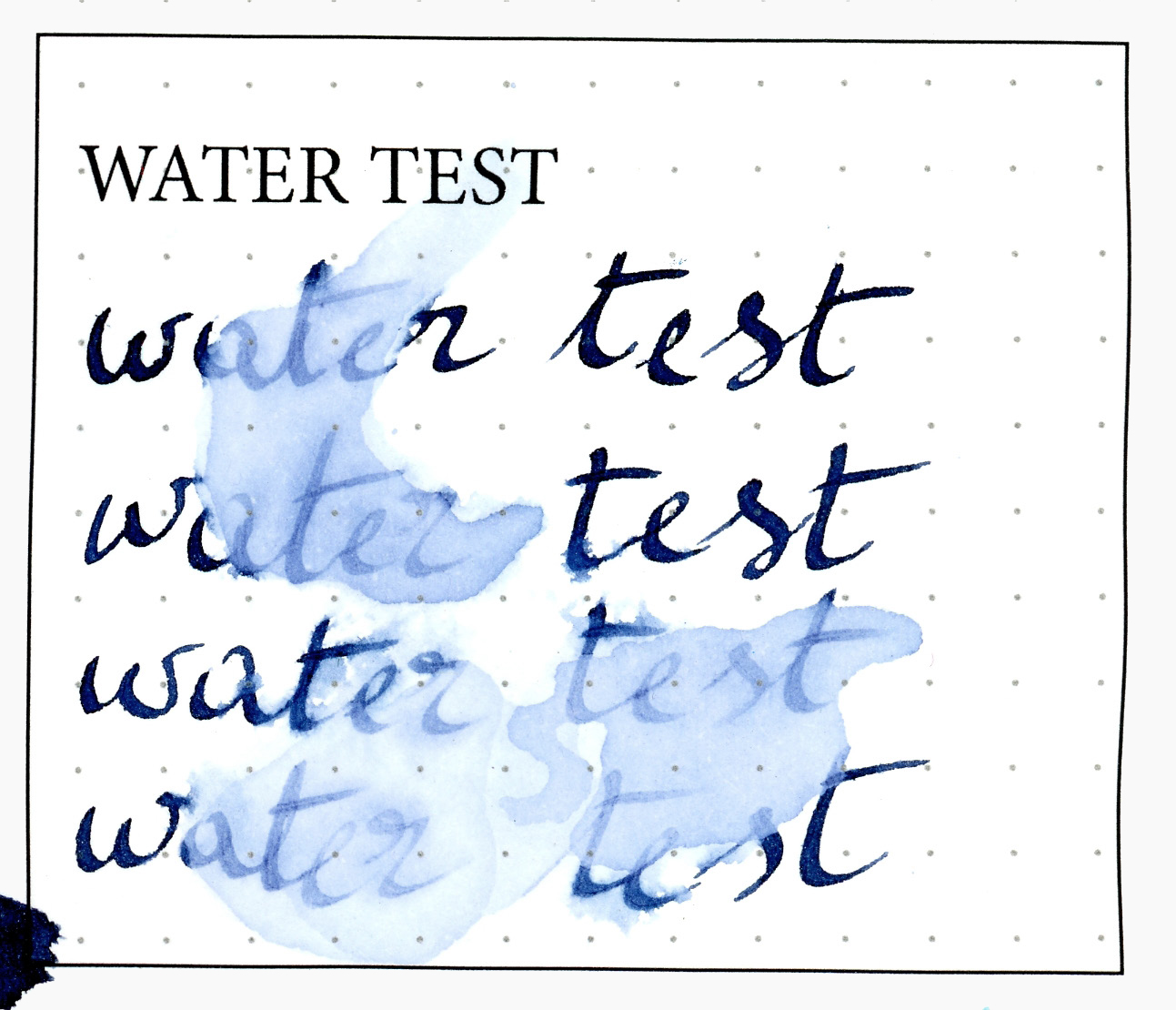 Diamine Denim Water Test