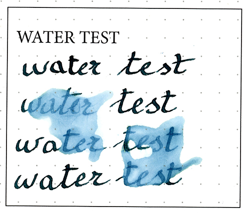 Diamine Teal Ink Water Test