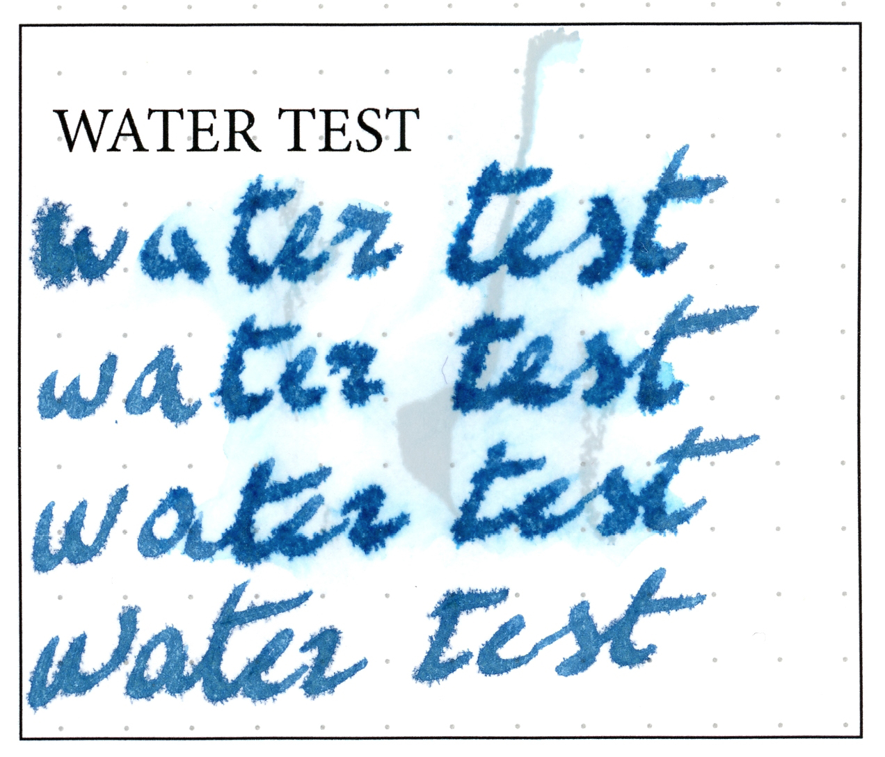 Noodler's Bad Blue Heron Water Test